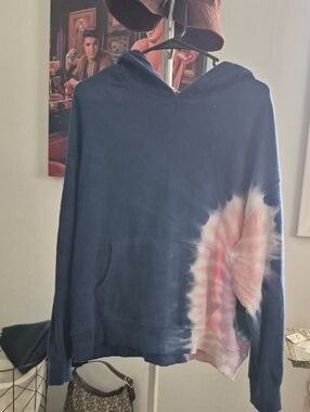 Wildfox Navy Blue Hoodie with Logo Tag